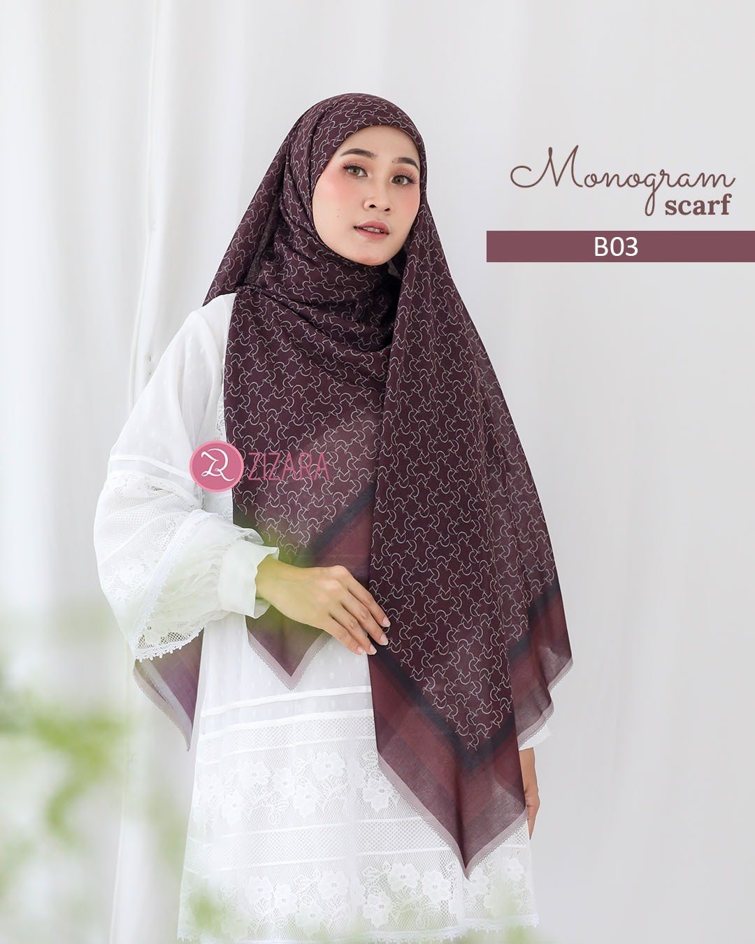 ZS Scarf Monogram B03