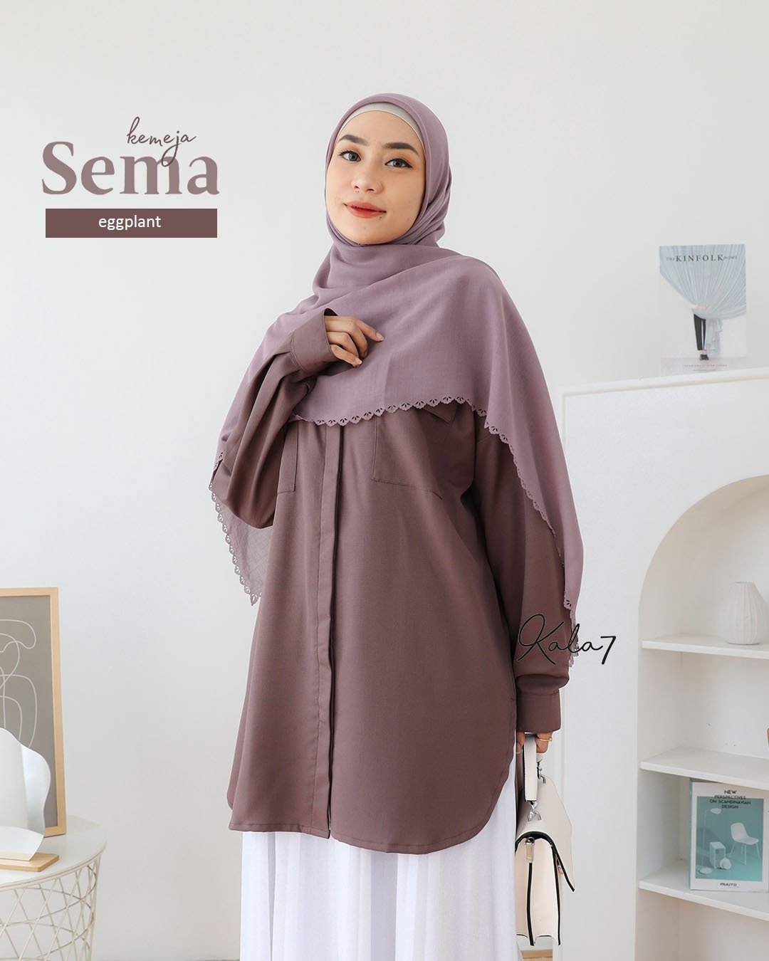 Kemeja Sema Eggplant