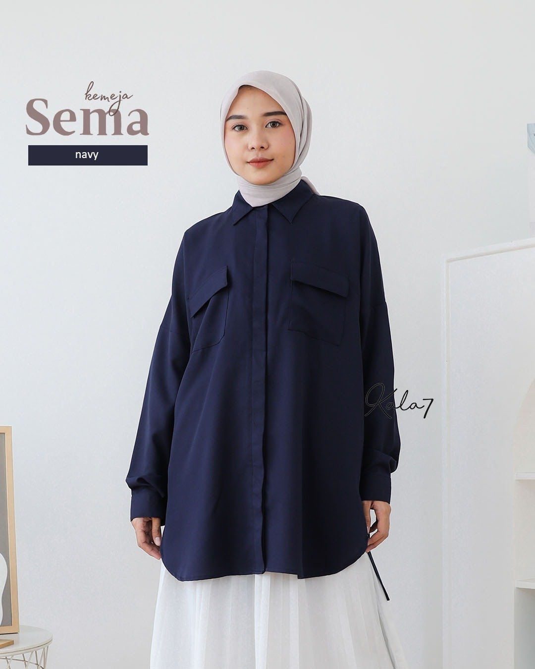 Kemeja Sema Navy