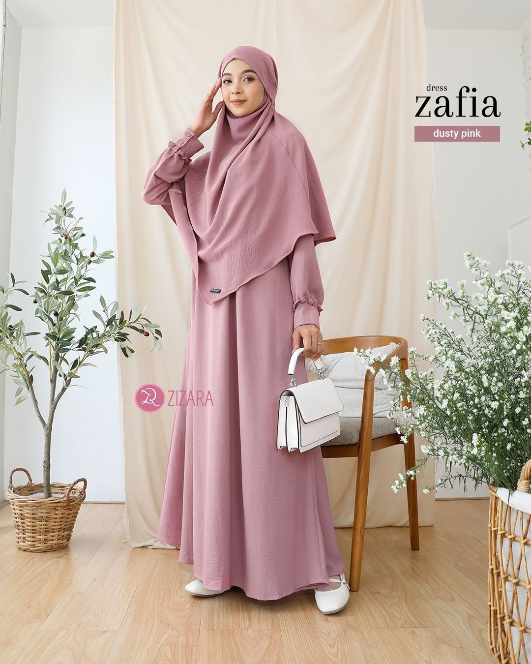 Dress Zafia Dusty Pink