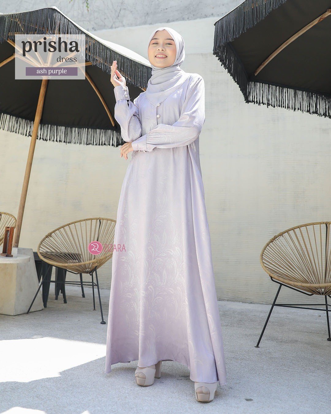 Dress Prisha Ash Purple