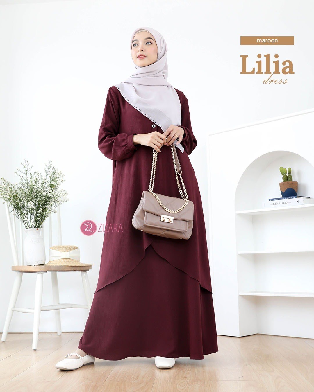 Dress Lilia Maroon