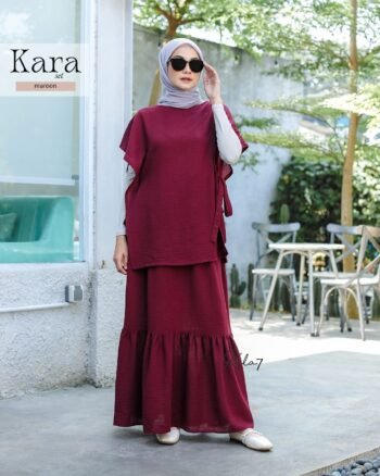 Kara Set Maroon