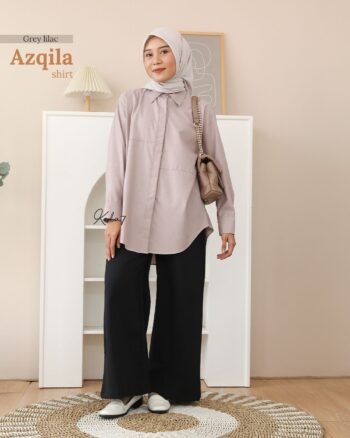 Azqila Shirt Grey Lilac