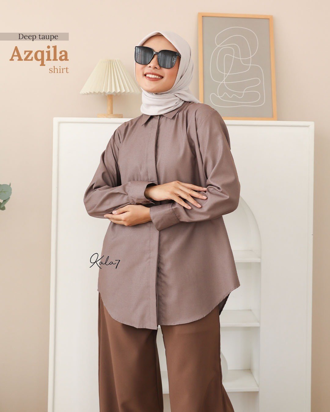 Azqila Shirt Deep Taupe