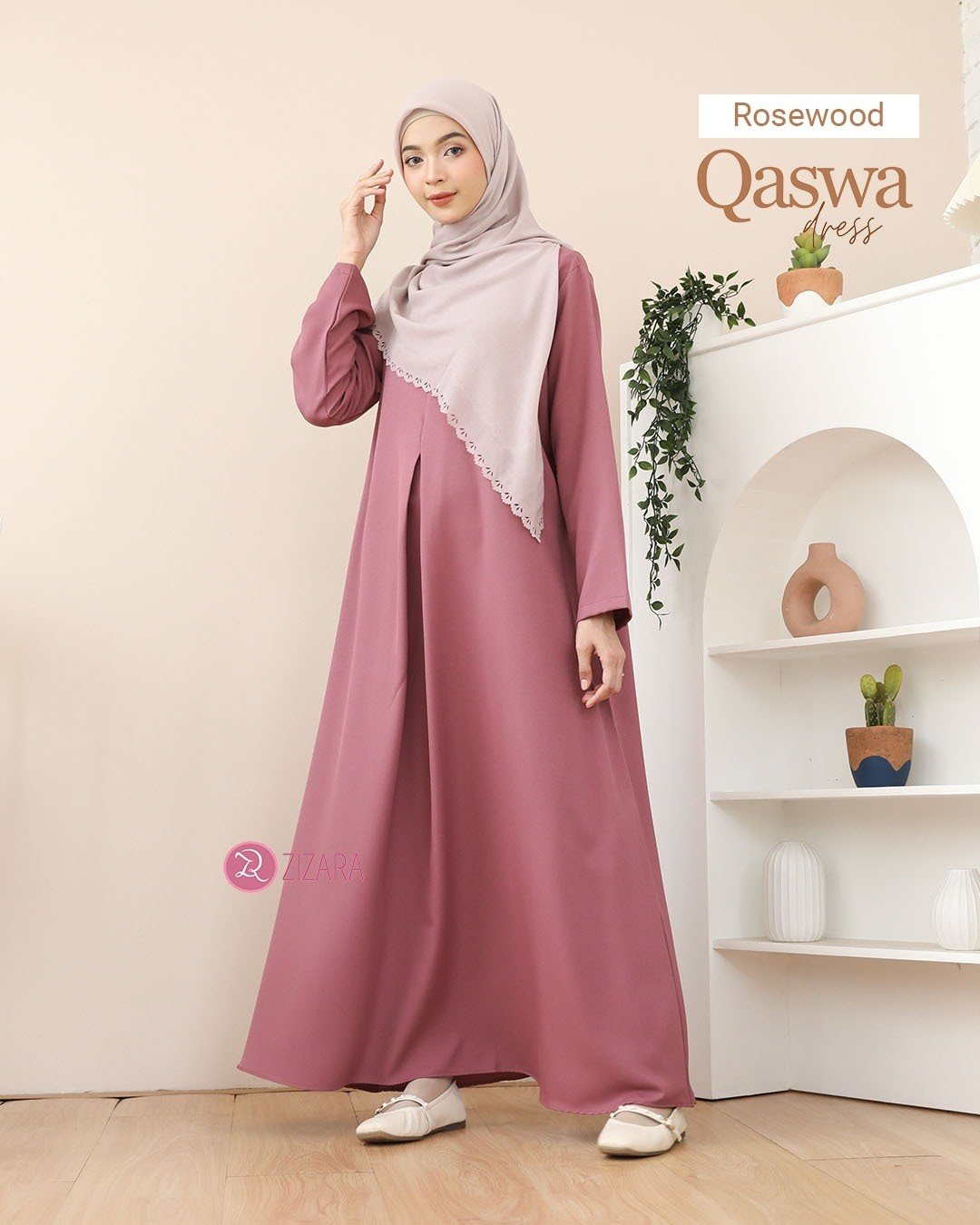 Dress Qaswa B Rosewood