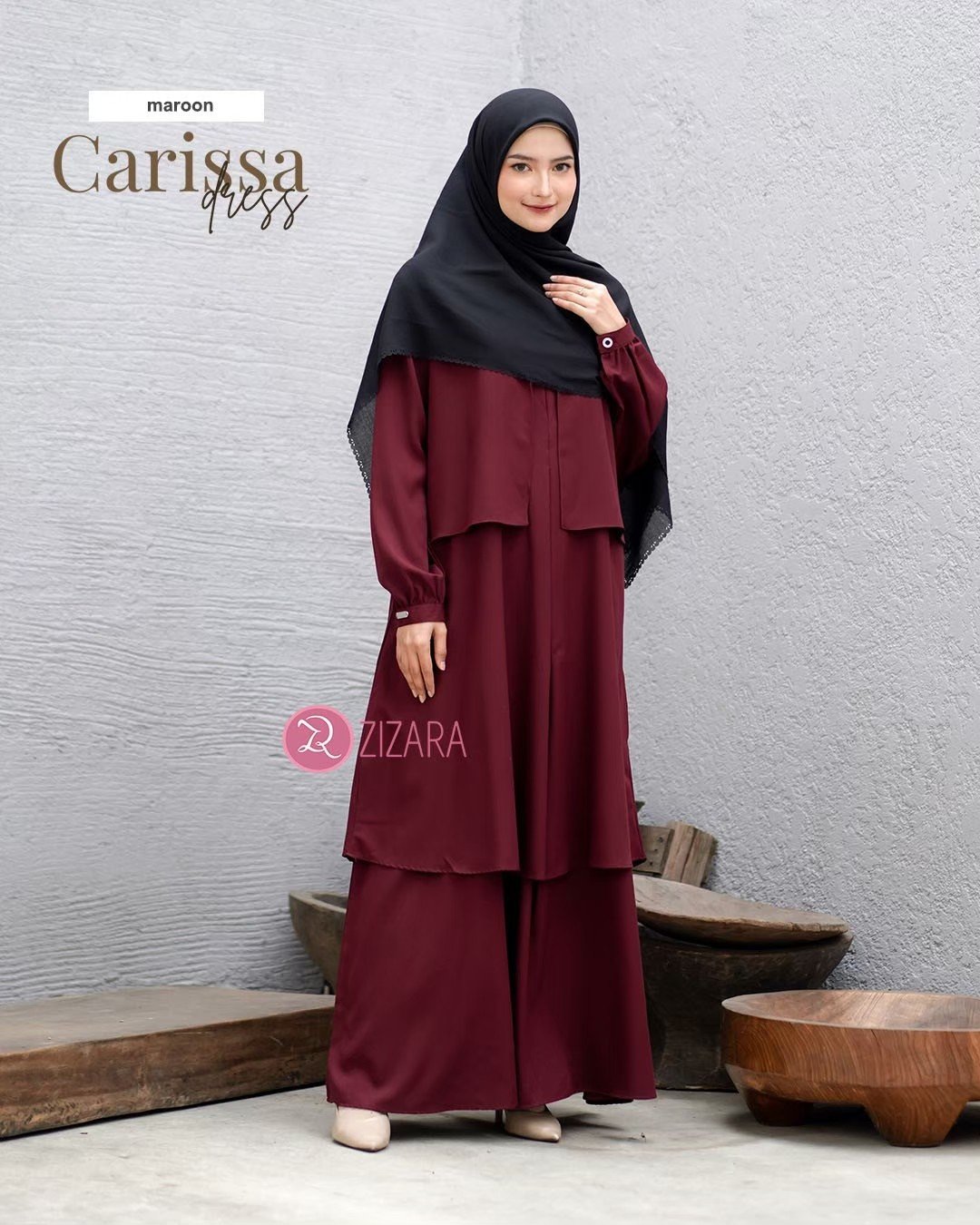 Dress Carissa Maroon