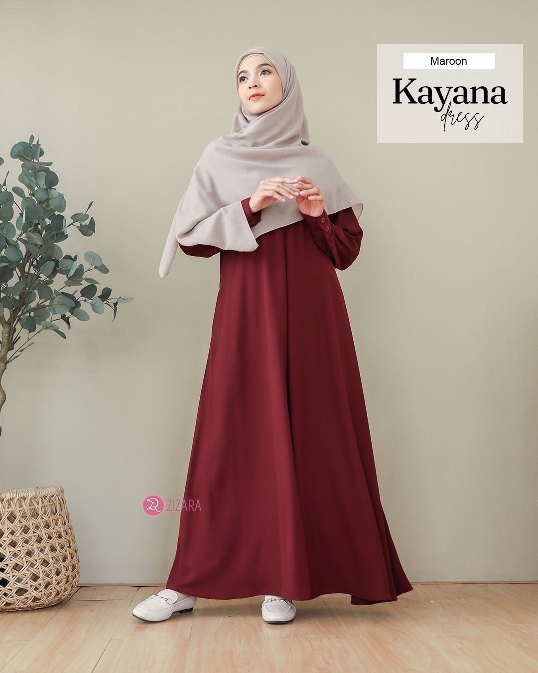 Dress Kayana Maroon