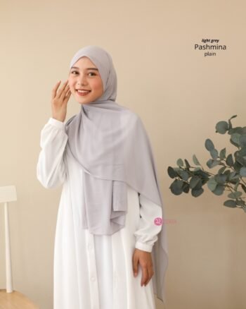 Plain Pashmina Light Grey