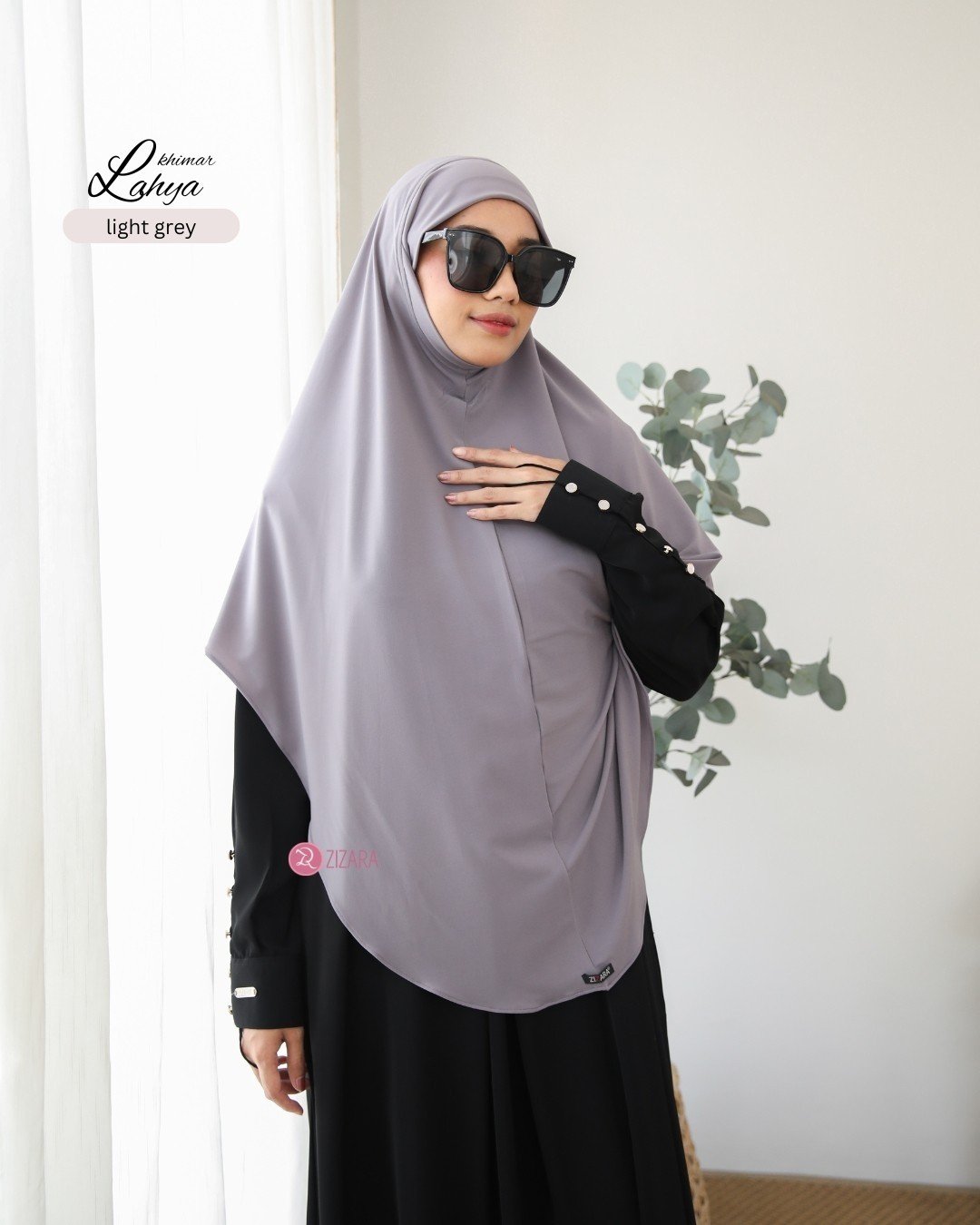 Khimar Lahya Light Grey
