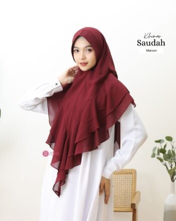 Khimar Saudah Maroon