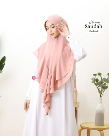 Khimar Saudah Candy Pink